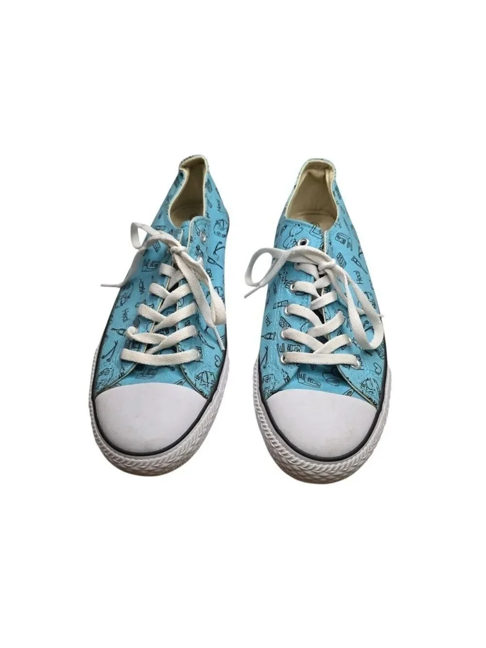 Zoosurf Pharmacy Blue White Low Top Sneakers 10